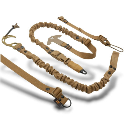 Single-point sling with a mounting kit for a plate carrier, color Coyote