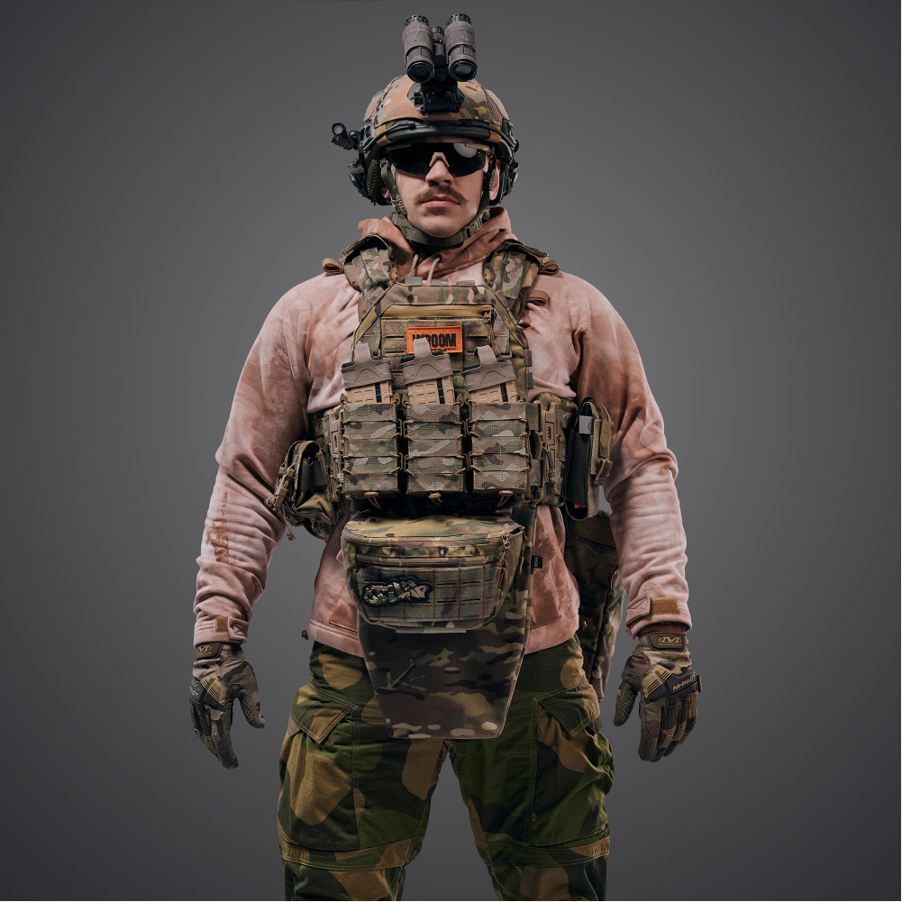 Комплект плитоноска Ghost Gen4 V3+ з РПС з балістичним захистом 2 класу, колір мультикам