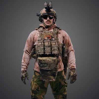 Комплект плитоноска Ghost Gen4 V3+ з РПС з балістичним захистом 2 класу, колір мультикам