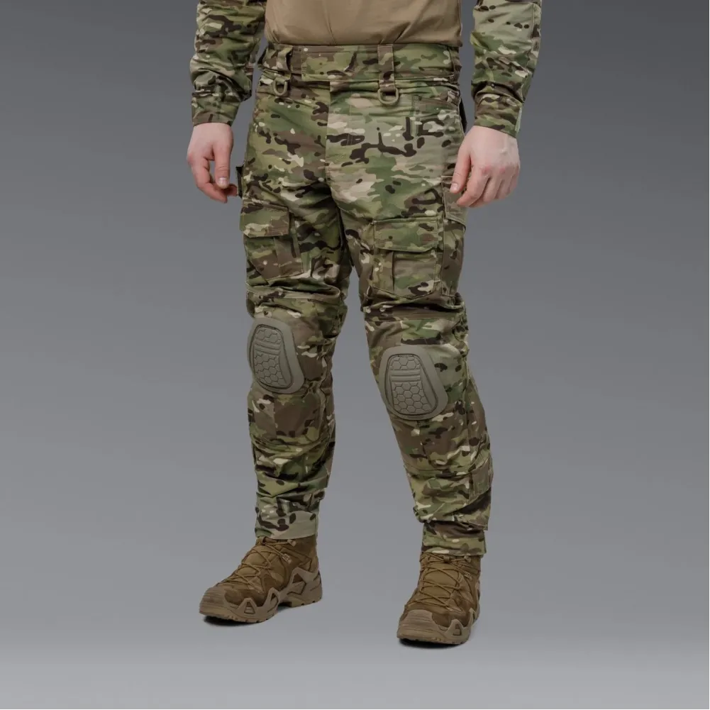 Комплект форми: убакс BattleSkin Regular та тактині штани Battlegear з наколіниками. Колір Мультикам
