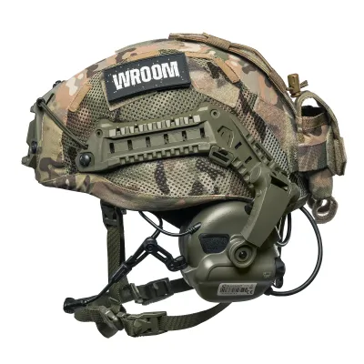 Кевларовий шолом SESTAN BUSCH MID CUT з активними навушниками EARMOR M32. Колір Оливковий