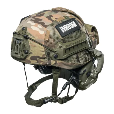 Кевларовий шолом SESTAN BUSCH MID CUT з активними навушниками EARMOR M32. Колір Оливковий