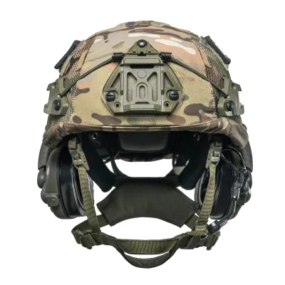 Кевларовий шолом SESTAN BUSCH MID CUT з активними навушниками EARMOR M32. Колір Оливковий