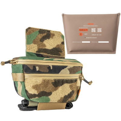 Set: Performance GENII Pouch with Level 2 Ballistic Panel. Color Multicam Woodland