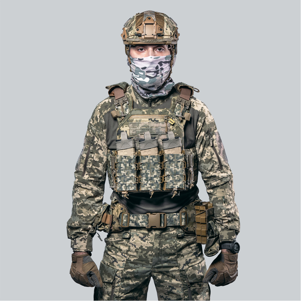 Плитоноска Neptun GEN4 V1 піксель із системою швидкого скидання MOLLE + 3 підсумків