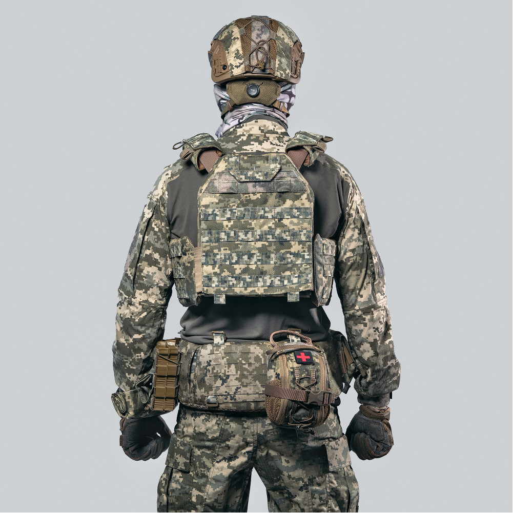 Плитоноска Neptun GEN4 V1 піксель із системою швидкого скидання MOLLE + 3 підсумків