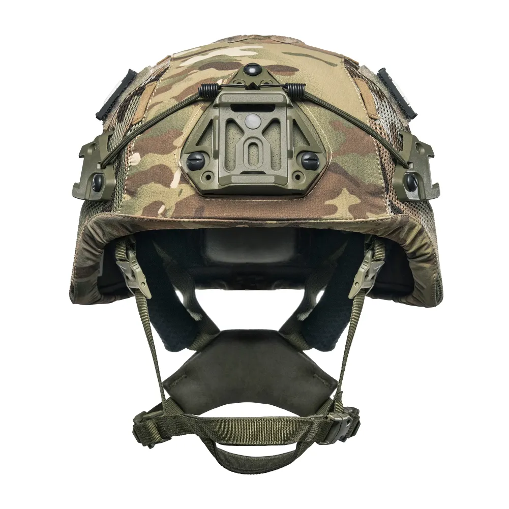 Kask kevlarowy SESTAN BUSCH MICH BK-ACH-HC ze zwiększoną ochroną z pokrowcem multikam. Kolor oliwkowy.