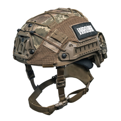 Балістичний шолом Sestan-Busch Helmet BK-ACH-HC койот з підвісною системою Cam-Fit + кавер піксель