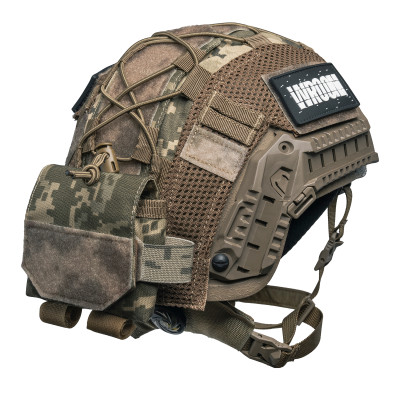 Балістичний шолом Sestan-Busch Helmet BK-ACH-HC койот з підвісною системою Cam-Fit + кавер піксель