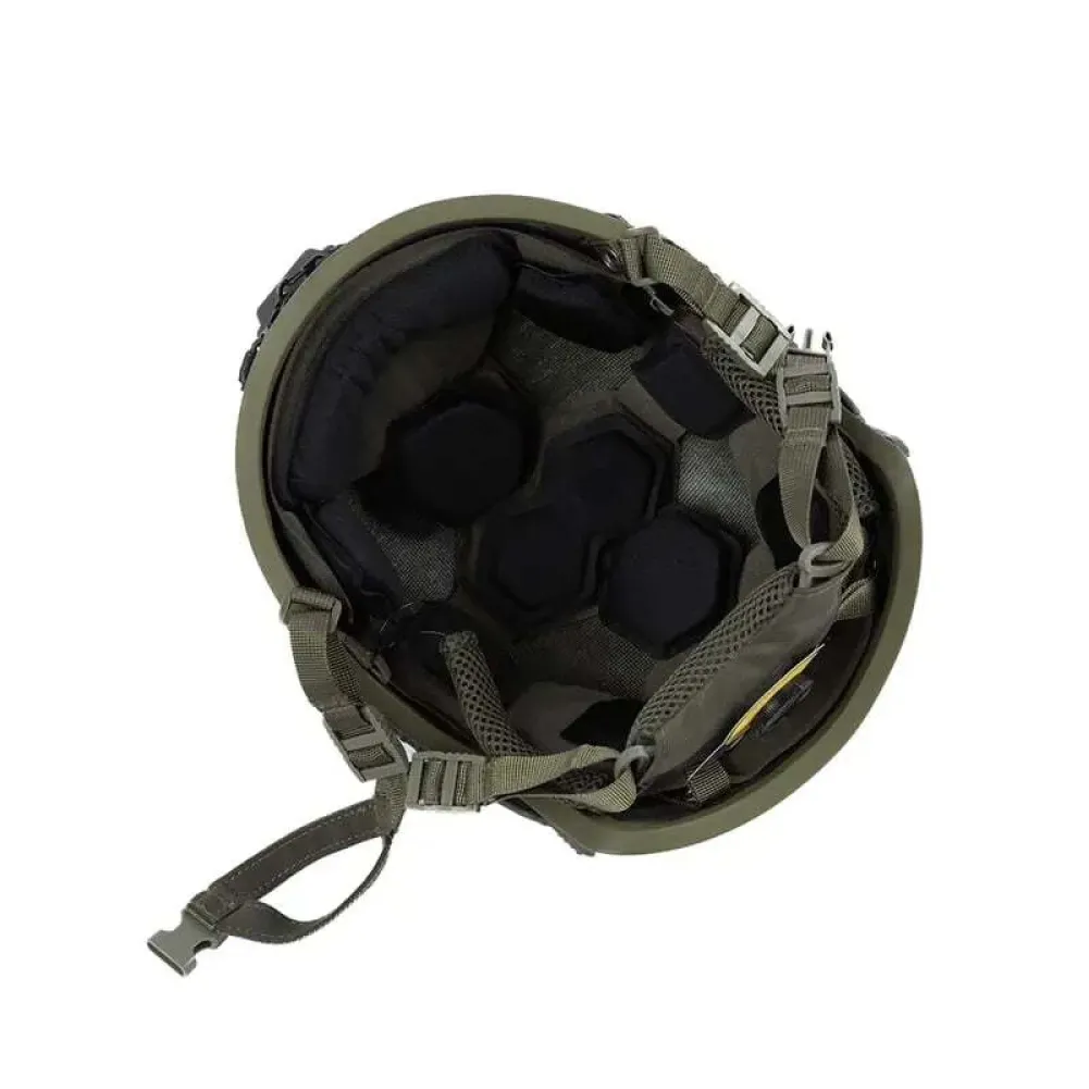 Lekki hełm taktyczny Lite GEN2 oliwkowy. Waga 1,05 kg.
