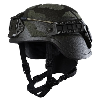 Kevlar Helmet Combatant MICH with ear protection. Color Olive