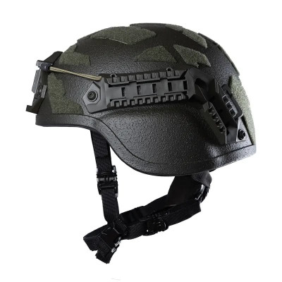 Kevlar Helmet Combatant MICH with ear protection. Color Olive