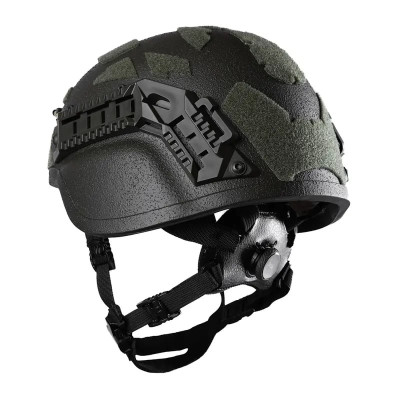 Kevlar Helmet Combatant MICH with ear protection. Color Olive