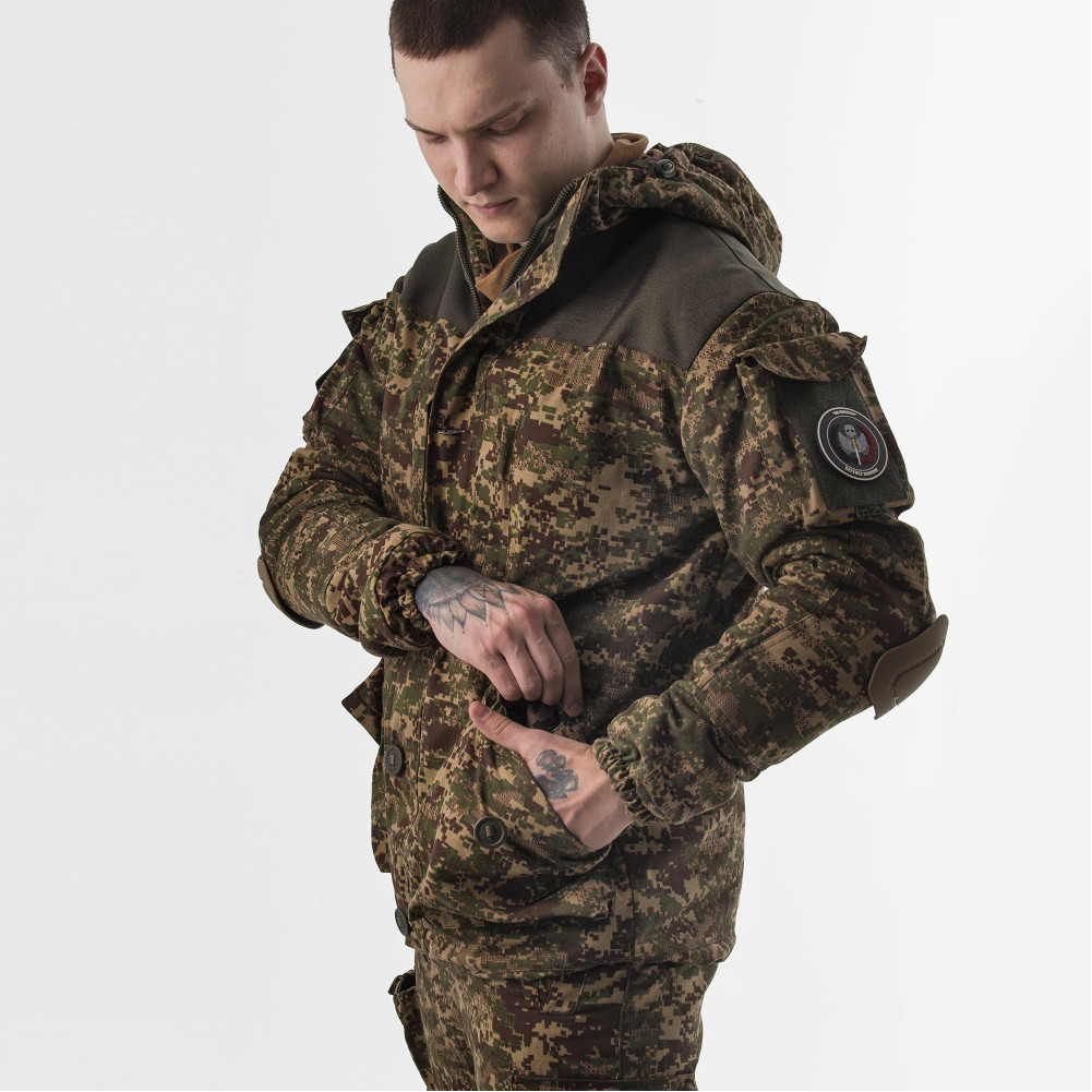 Костюм тактичний зимовий Горка 5 термофліс з посиленням, Колір Хижак