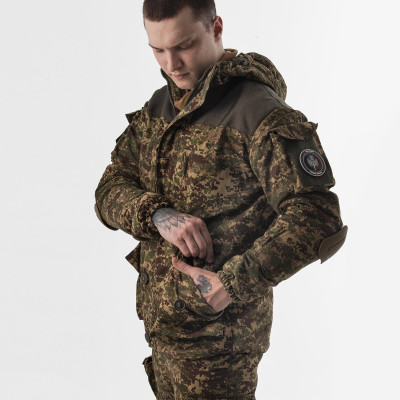 Костюм тактичний зимовий Горка 5 термофліс з посиленням, Колір Хижак
