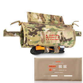 Kit: ROLL PRO enlarged medical pouch + Class 2 ballistic protection. Color: Multicam USA