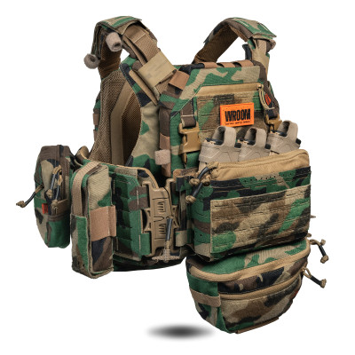 Плитоноска покращенна GHOST GEN5 PRO V2+ з балістичний захист 2-го класу. Колір Multicam Woodland