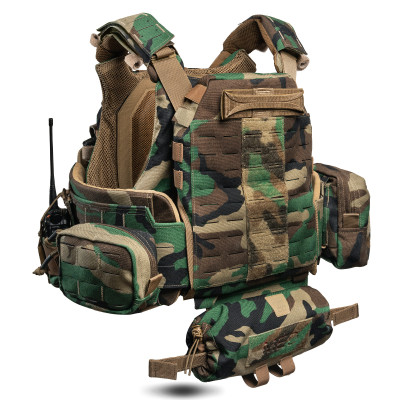 Плитоноска покращенна GHOST GEN5 PRO V2+ з балістичний захист 2-го класу. Колір Multicam Woodland