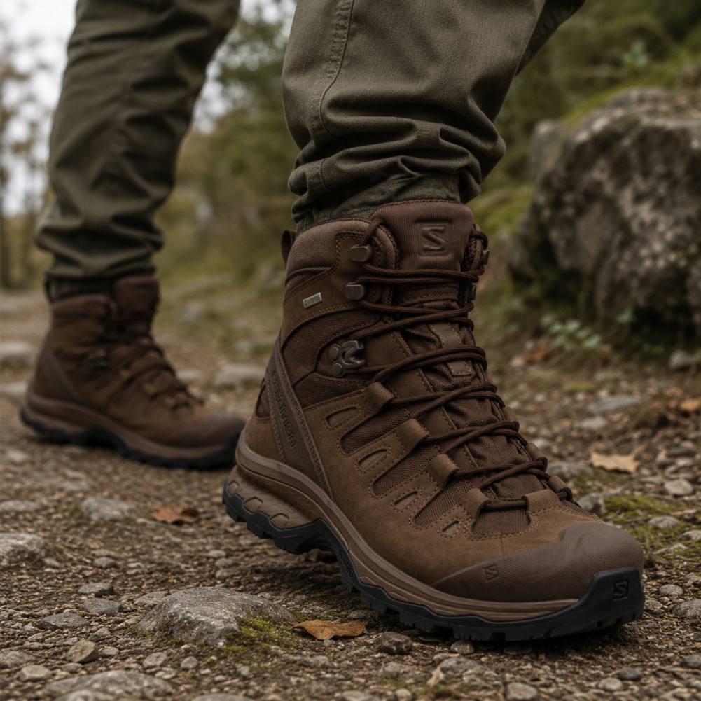 Тактические ботинки Salomon Quest 4D Forces 2. Цвет Коричневые