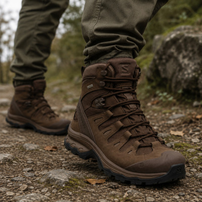 Тактические ботинки Salomon Quest 4D Forces 2. Цвет Коричневые