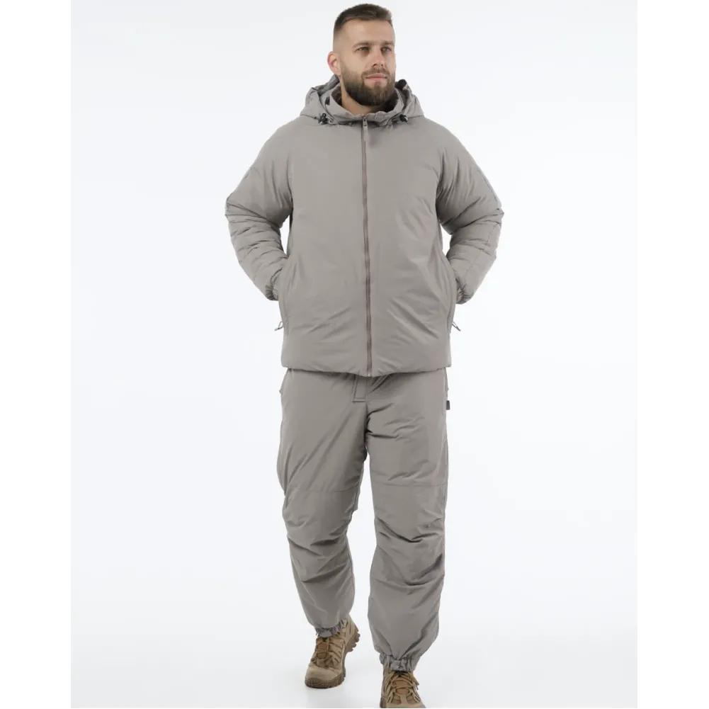 Комплект: Зимова куртка та штани GEN III level 7 AGB ECWCS. Колір Сірий/Gray.