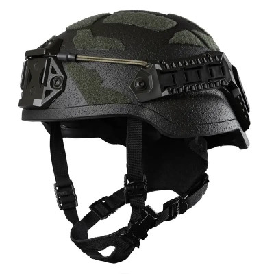 Шолом кевларовий Combatant Middle Cut з додатковим захистом. Колір Оливковий
