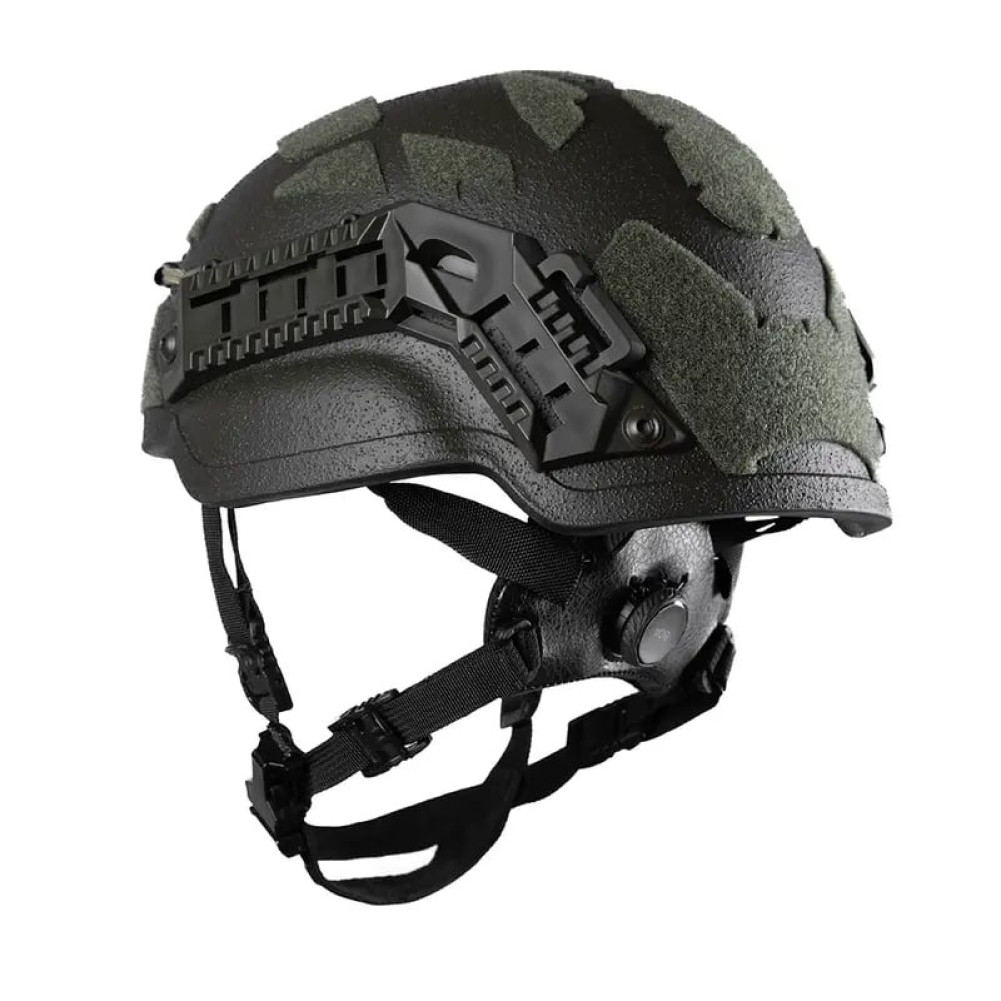 Шолом кевларовий Combatant Middle Cut з додатковим захистом. Колір Оливковий