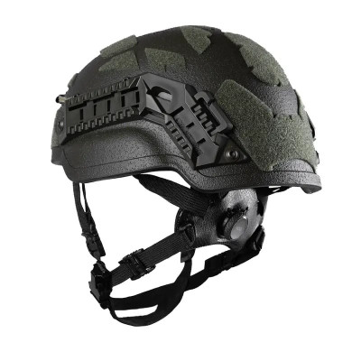 Шолом кевларовий Combatant Middle Cut з додатковим захистом. Колір Оливковий