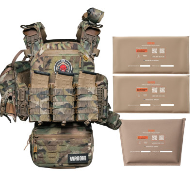 Multicam Neptun GEN4 V2 z osłoną boczną i pachwinową, szybko odłączany + 9 sztuk w zestawie.
