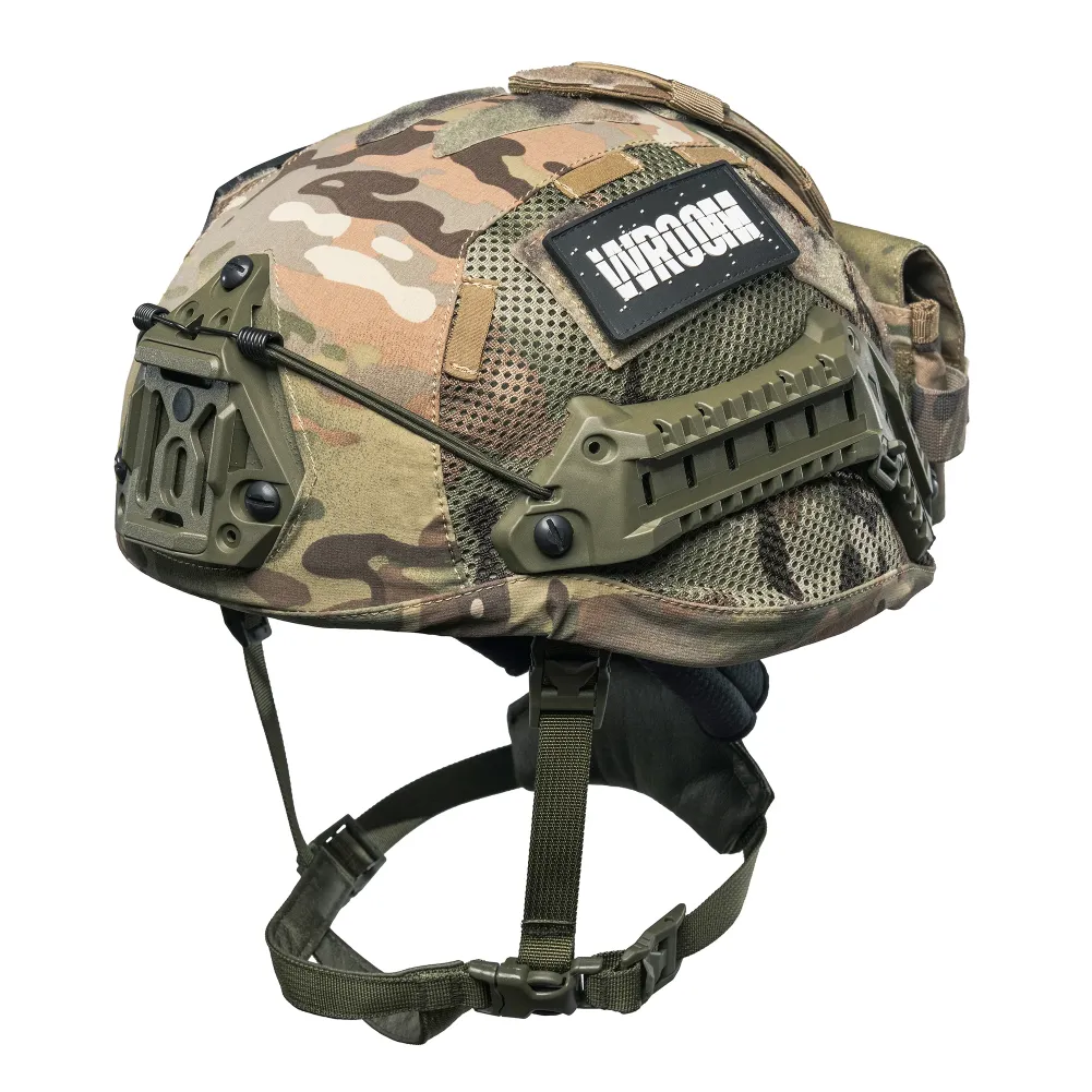 Кевларовий шолом SESTAN BUSCH MID CUT BK-ACH-HC із збільшеним захистом з кавером мультикам. Колір Оливковий