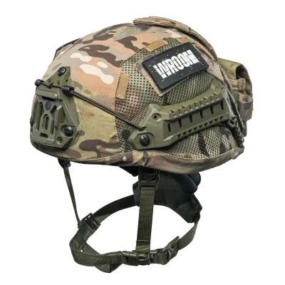 Кевларовий шолом SESTAN BUSCH MID CUT BK-ACH-HC із збільшеним захистом з кавером мультикам. Колір Оливковий