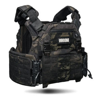 Плитоноска покращенна GHOST GEN5+ PRO з балістичним захистом 2-го класу. Колір Multicam Black USA