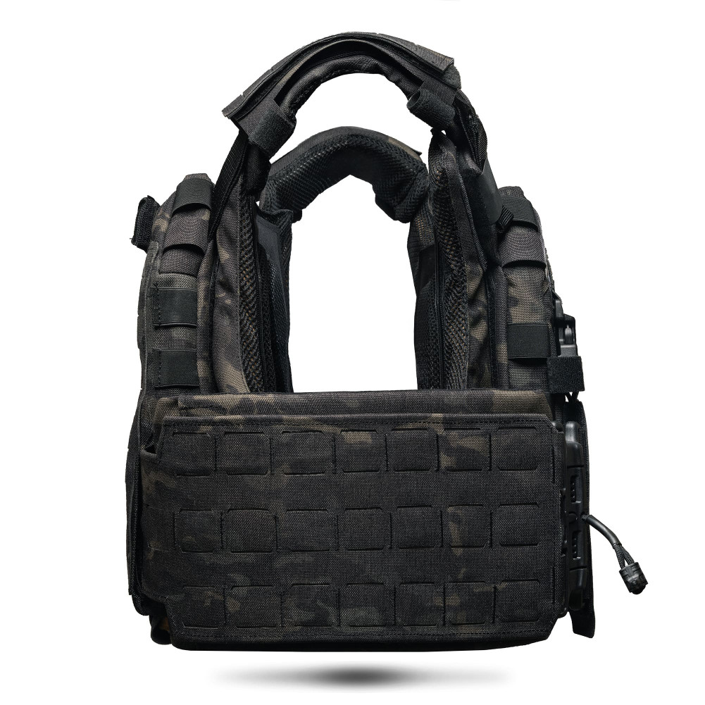 Плитоноска покращенна GHOST GEN5+ PRO з балістичним захистом 2-го класу. Колір Multicam Black USA
