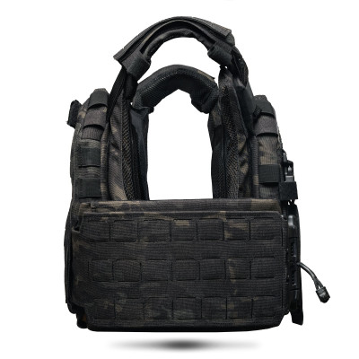 Плитоноска покращенна GHOST GEN5+ PRO з балістичним захистом 2-го класу. Колір Multicam Black USA