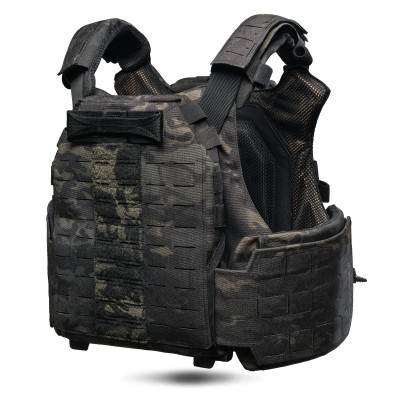 Плитоноска покращенна GHOST GEN5+ PRO з балістичним захистом 2-го класу. Колір Multicam Black USA
