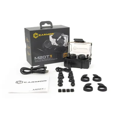 Активные защитные беруши от EARMOR M20T PRO (NRR 30) с Bluetooth. Цвет черный