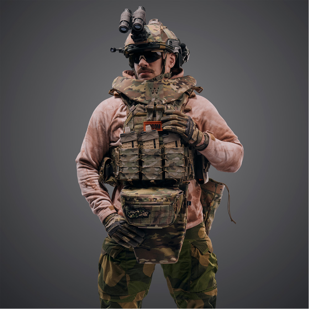 Комплект плитоноска Ghost Gen4 V4+ з РПС з балістичним захистом 2 класу, колір мультикам