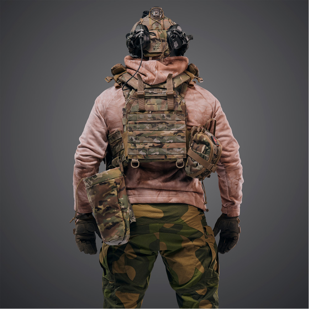 Комплект плитоноска Ghost Gen4 V4+ з РПС з балістичним захистом 2 класу, колір мультикам