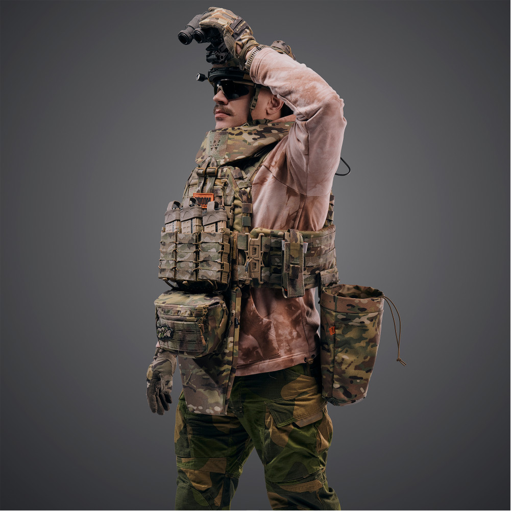 Комплект плитоноска Ghost Gen4 V4+ з РПС з балістичним захистом 2 класу, колір мультикам