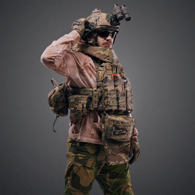Комплект плитоноска Ghost Gen4 V4+ з РПС з балістичним захистом 2 класу, колір мультикам