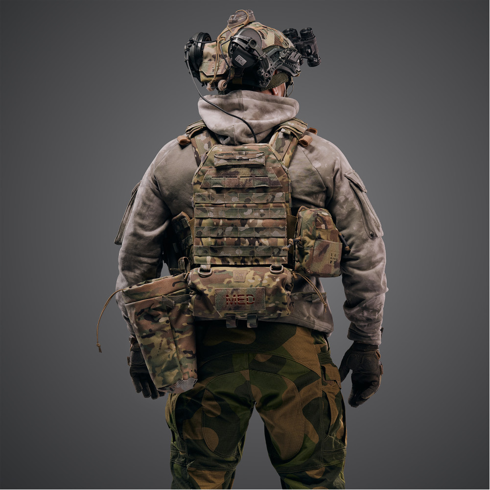 Ghost Performance V2 Plate Carrier Set with RPS and Level 1 Ballistic Protection. Color Multicam