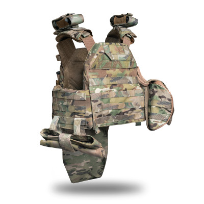 Body Armor Neptun GEN4 V3, Class 6, with Groin and Side Protection + 10 Pouches, Color Multicam