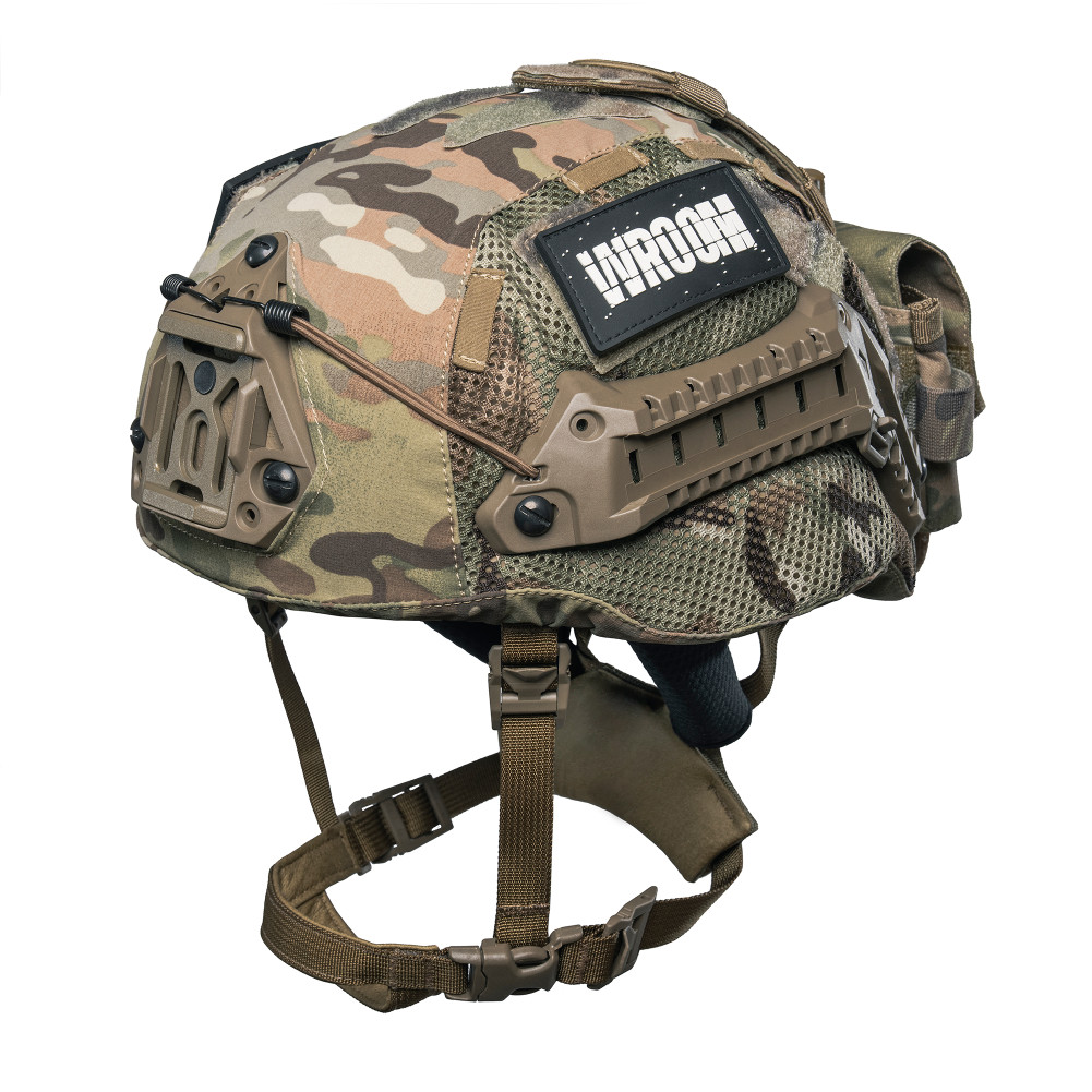 Кевларовый шлем SESTAN BUSCH MID CUT BK-ACH-HC с увеличенной защитой с кавером мультикам. Цвет Койот