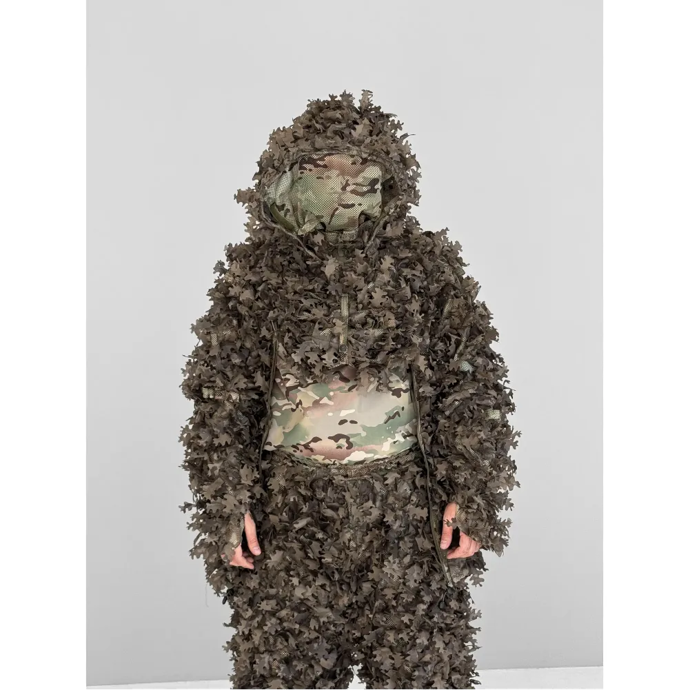 Маскувальний костюм Ghillie V8 PRO. Колір коричневий (Гниле Листя)