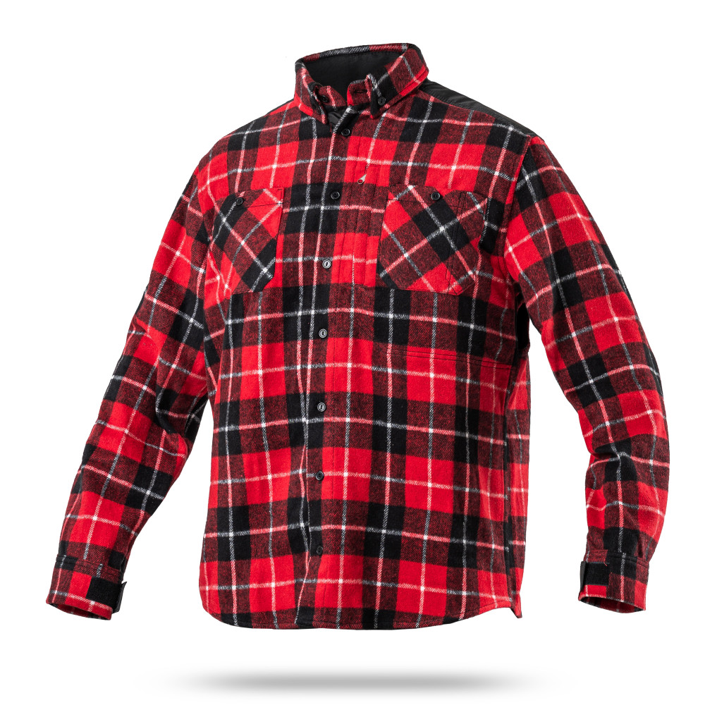 Wroom Blackwater 250 Checkered Shirt. Color Red