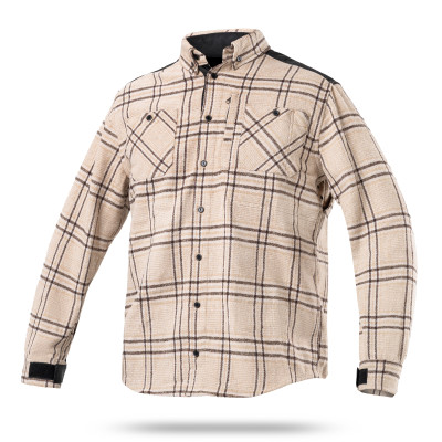Wroom Blackwater 250 Checkered Shirt. Color Beige