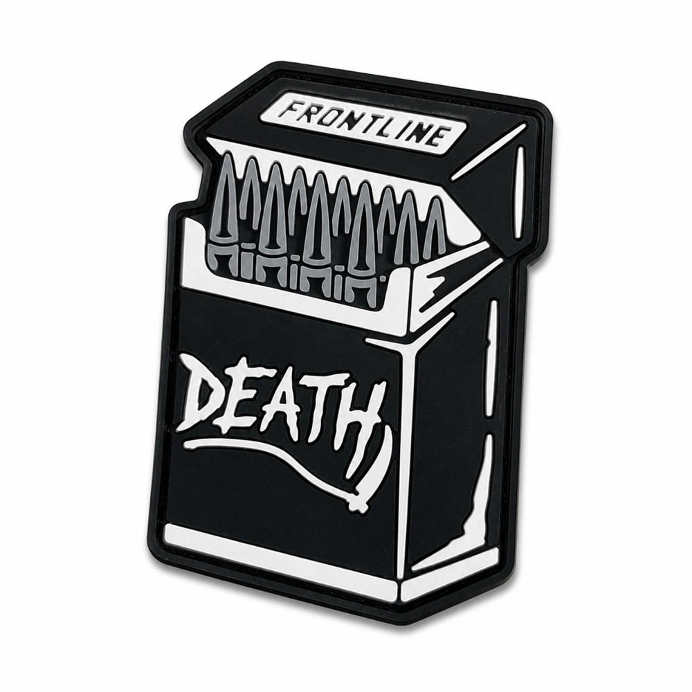 ПВХ патч «DEATH ЦИГАРКИ FRONTLINE» чорний