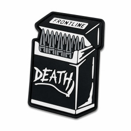 PVC Patch "DEATH CIGARETTES FRONTLINE" Black