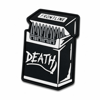 ПВХ патч «DEATH ЦИГАРКИ FRONTLINE» чорний