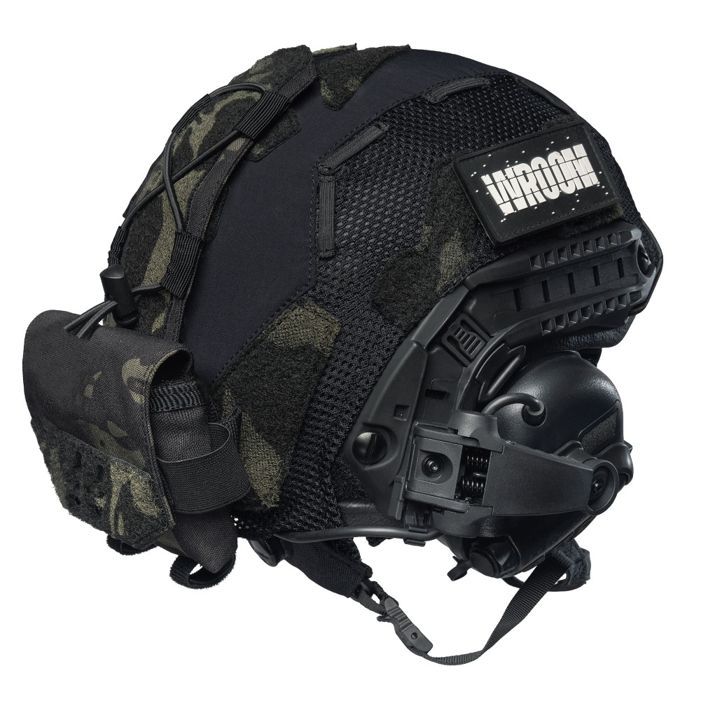 Hełm balistyczny (kask) FAST NIJ IIIa ze słuchawkami M32 (X), czarny + pokrowiec multicam black usa